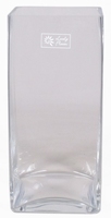 Accuvaas glas langwerpig breed 30 cm hoog heavy glas