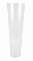 Cilinder vaas glas konisch hoog &Oslash; 22 cm en hoogte 70 cm