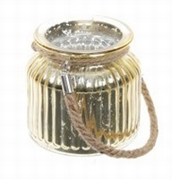Lantaarn van glas Jinga in goud, brons en zilver