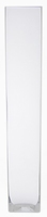 Accuvaas wit glas 10 cm breed 60 cm hoog heavy glas