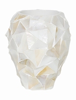 Bloempot Shell Mother of Pearl wit