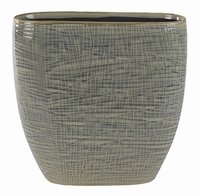 Keramieken planter Lotte light grey in 2 afmetingen