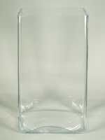 Accuvaas glas hoog vierkant 20 cm x 35 cm heavy glas