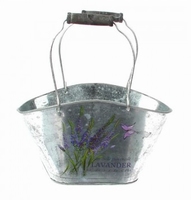 Zinken pot ovaal met Lavendel print