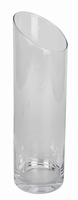 Cilinder vaas glas met schuine bovenkant