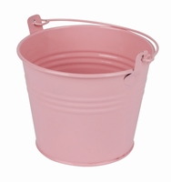 Zinken emmertje roze glans &Oslash; 11,7 cm