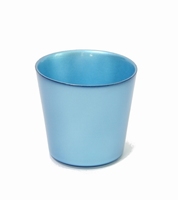 Glaspot blauw metallic