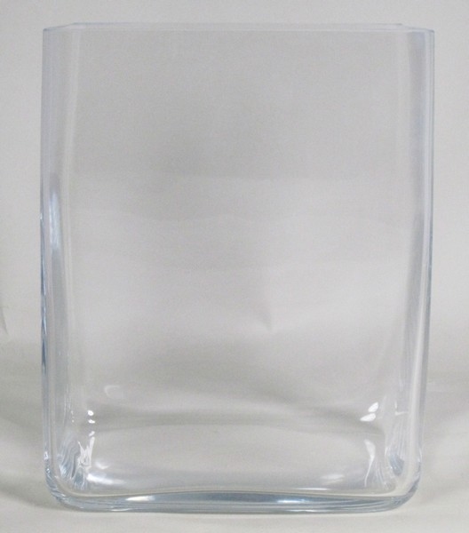 Accubak glas hoog vierkant 20 cm x 25 cm heavy glas