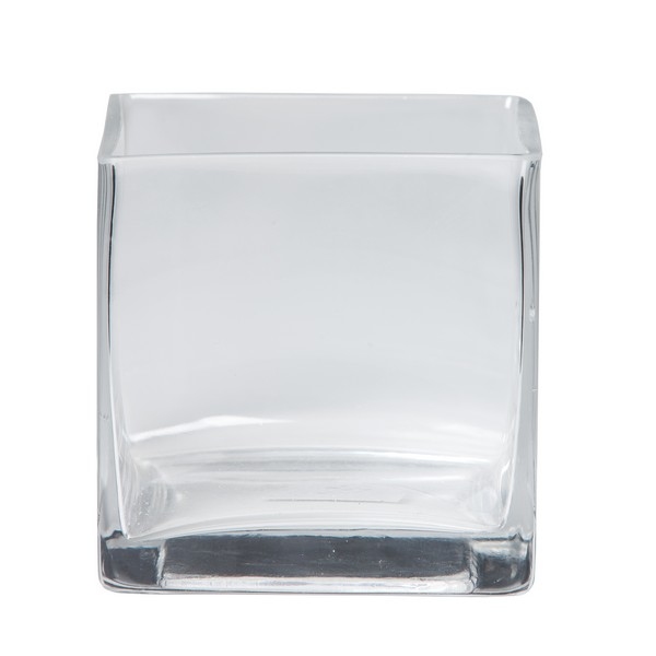Accubak glas vierkant heavy glas recht 8 cm