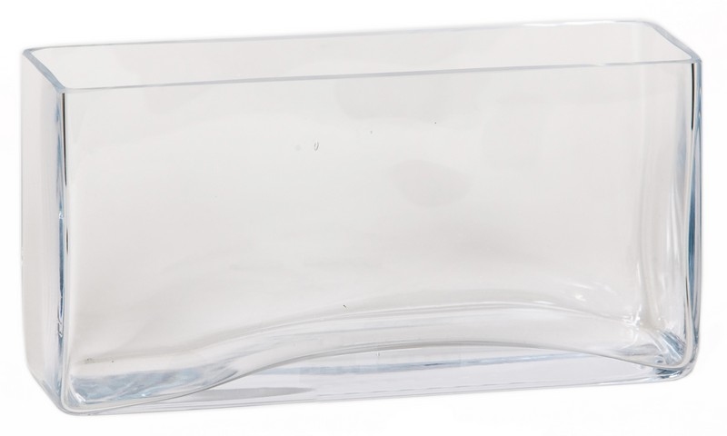 Accubak rectangular langwerpig lang heavy glas