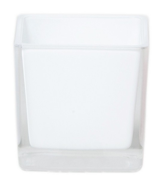 Accubak van gekleurd glas 10 cm in zwart en wit