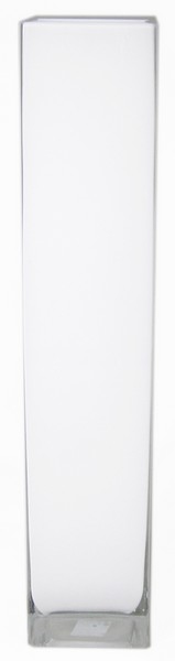 Accuvaas wit glas 10 cm breed 50 cm hoog heavy glas