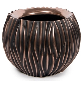 Bloempot River bowl antiek bronze 45 cm