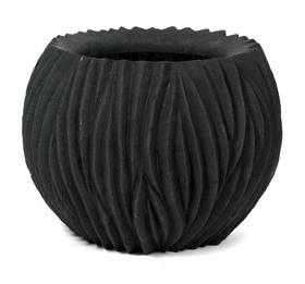 Bloempot River bowl zwart 45 cm