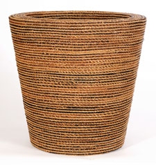 Bloempot Round natural weave