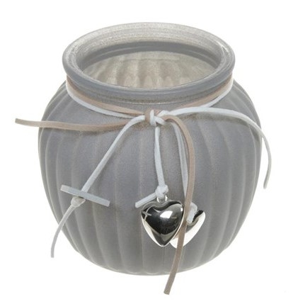 Candleholder van glas Selia Grey