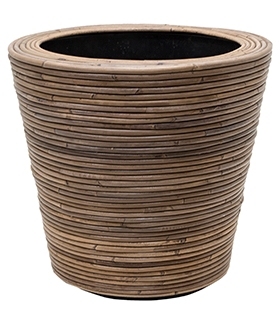 Drypot Rattan Stripe 42 cm
