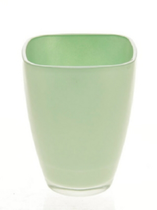 Glaspot gekleurd anijs en hemlock groen heavy glas