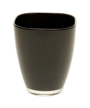 Glaspot gekleurd zwart heavy glas