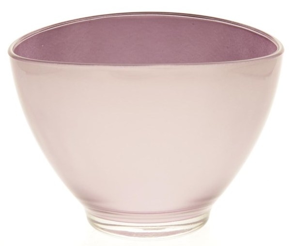 Glaspot ovaal purple metallic heavy glas