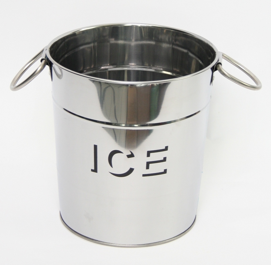 IJskoeler glanzend metaal met tekst ICE