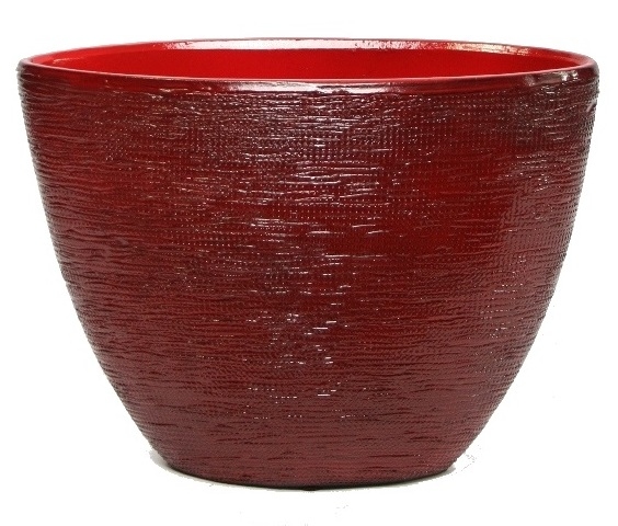 Keramieken plantenbak Cabo rood 37 cm