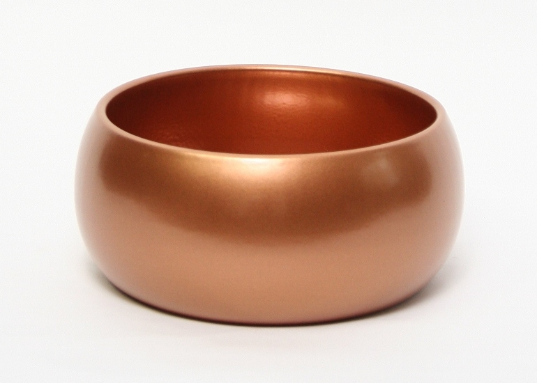 Keramieken plantenschaal Bowl round koper