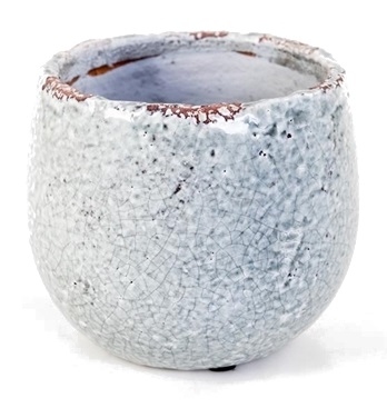 Keramieken planter Kirsty ice blue in 2 afmetingen