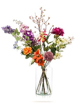 Kuntsbloemen boeket XL Flower Bomb 100 cm