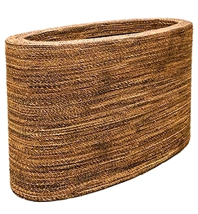 Plantenbak Honey Oval gemaakt van gevlochten touw
