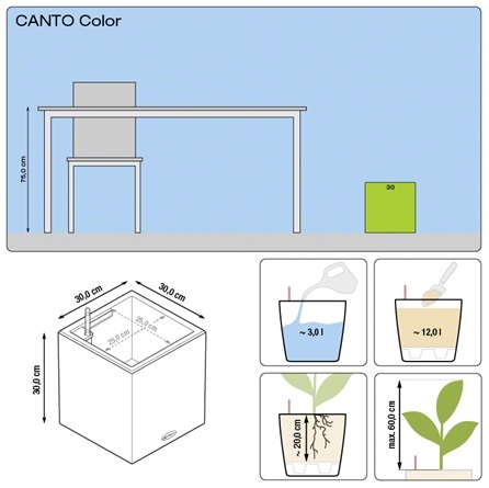 Plantenbak Lechuza Canto in diverse kleuren All-in-one set