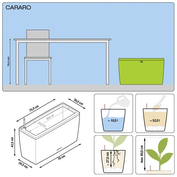 Plantenbak Lechuza Cararo in meerdere kleuren