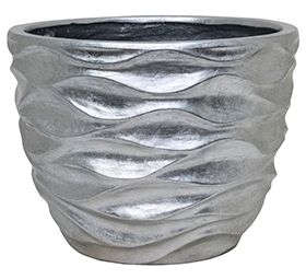 Plantenbak Luxe Lite Glossy Sea silver 50 cm