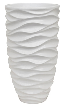 Plantenbak Luxe Lite Glossy Sea white 60 cm