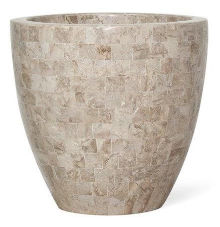 Plantenschaal ovaal Geo cappuccino marble