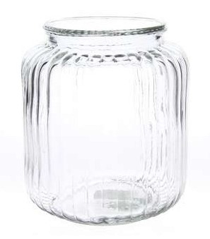 Ribbelvaas van transparant glas Durant