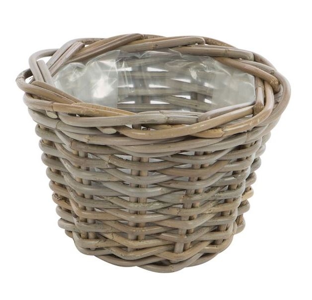 Rotan mand rond grey &Oslash; 23 cm