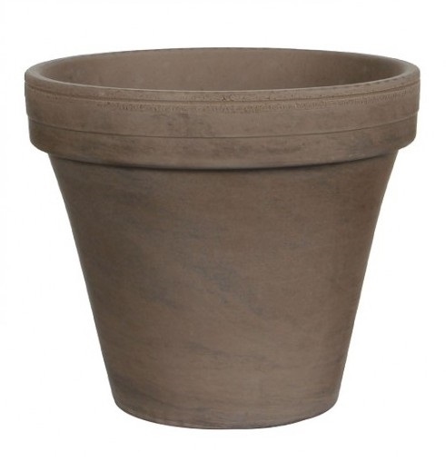 Terracotta plantenpot Stan grijs basalt 22 cm