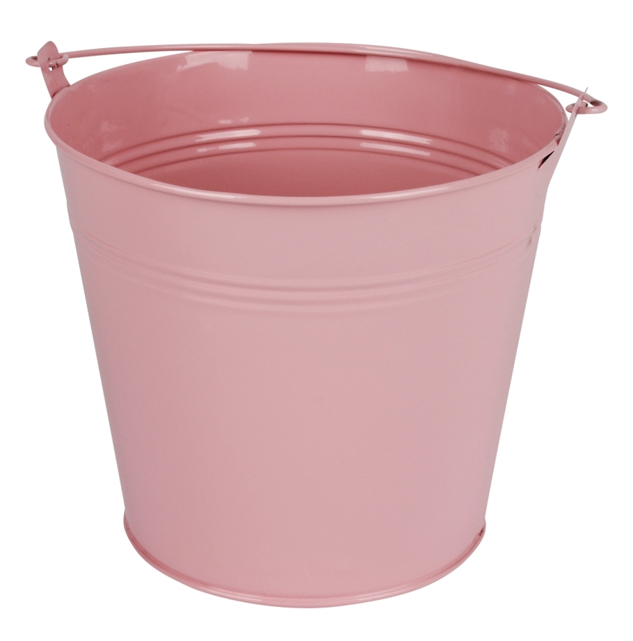 Zinken emmer roze glans &Oslash; 17,8 cm