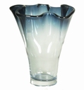 Waaier vaas van blauw glas