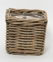 Rotan mand vierkant antique grey 21 cm