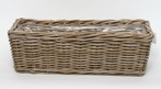 Rotan plantenbak langwerpig antique grey