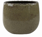 Keramieken planter Kirsty taupe in 2 afmetingen