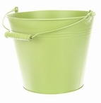 Zinken emmer in pastel groen Ø 24,5 cm