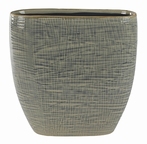 Keramieken planter Lotte light grey in 2 afmetingen