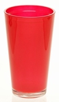 Glaspot gekleurd hoog red heavy glas