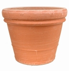 Terracotta plantenbak Doppio Bordo antiek Ø 65 cm