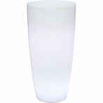 LED Plantenbak Lumenio rond hoog kunststof