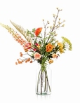 Kuntsbloemen boeket XL Happy Orange 110 cm