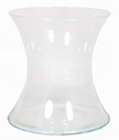 Knikvaas glas 19 cm van dun glas